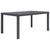 Patio Table Brown 59"x35.4"x28.3" Plastic Rattan Look A949-45606