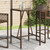 Outdoor Bar Table Brown 27.6"x27.6"x43.3" Poly Rattan A949-368694