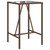 Outdoor Bar Table Brown 27.6"x27.6"x43.3" Poly Rattan A949-368694