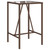 Outdoor Bar Table Brown 27.6"x27.6"x43.3" Poly Rattan A949-368694