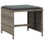 Patio Stools with Cushions 4 pcs Gray 15.7"x15.7"x13.8" Poly Rattan A949-4007485