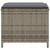 Patio Stools with Cushions 4 pcs Gray 15.7"x15.7"x13.8" Poly Rattan A949-4007485