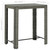 Patio Bar Table Gray 39.4"x23.8"x43.5" Poly Rattan A949-45875