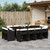 13 Piece Patio Dining Set with Cushions Black Poly Rattan A949-3277985