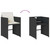 13 Piece Patio Dining Set with Cushions Black Poly Rattan A949-3277985