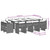 13 Piece Patio Dining Set with Cushions Black Poly Rattan A949-3277985