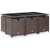 11 Piece Patio Dining Set with Cushions Poly Rattan Brown A949-42527