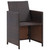 11 Piece Patio Dining Set with Cushions Poly Rattan Brown A949-42527