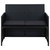4 Piece Patio Lounge Set with Cushions Poly Rattan Black A949-46390