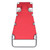 Folding Sun Lounger with Head Cushion Powder-coated Steel Red A949-41483