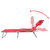 Folding Sun Lounger with Head Cushion Powder-coated Steel Red A949-41483
