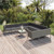 12 Piece Patio Lounge Set with Cushions Poly Rattan Gray A949-3094502