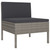 12 Piece Patio Lounge Set with Cushions Poly Rattan Gray A949-3094502