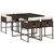 5 Piece Patio Dining Set with Cushions Brown Poly Rattan A949-3278024