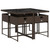 5 Piece Patio Dining Set with Cushions Brown Poly Rattan A949-3278024