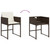 5 Piece Patio Dining Set with Cushions Brown Poly Rattan A949-3278024