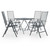 5 Piece Patio Dining Set Steel Anthracite A949-3074488