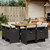 9 Piece Patio Dining Set with Cushions Black Poly Rattan A949-3277790