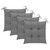 Patio Chairs with Cushions 4 pcs Gray Solid Acacia Wood A949-3061254