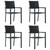 5 Piece Patio Dining Set Black A949-3099277