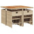 9 Piece Patio Dining Set with Cushions Beige Poly Rattan A949-3277911