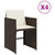Patio Chairs with Cushions 4 pcs Brown Poly Rattan A949-4007458