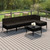 6 Piece Patio Lounge Set with Cushions Poly Rattan Black A949-3094373