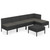 6 Piece Patio Lounge Set with Cushions Poly Rattan Black A949-3094373
