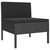6 Piece Patio Lounge Set with Cushions Poly Rattan Black A949-3094373