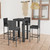 5 Piece Patio Bar Set with Cushions Poly Rattan Gray A949-3064795