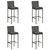5 Piece Patio Bar Set with Cushions Poly Rattan Gray A949-3064795