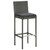 5 Piece Patio Bar Set with Cushions Poly Rattan Gray A949-3064795