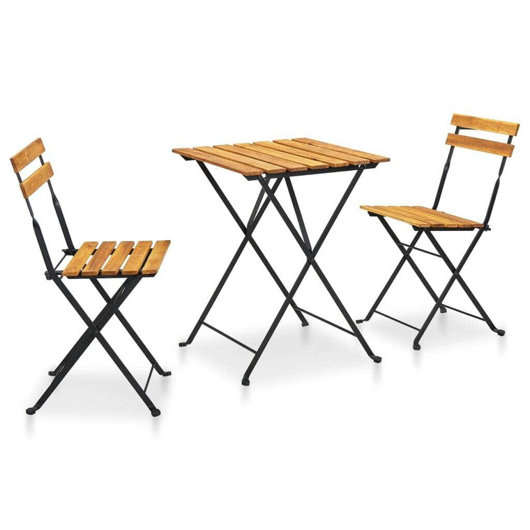 3 Piece Folding Bistro Set Solid Acacia Wood A949-313157