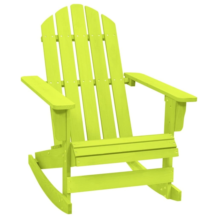  Patio Adirondack Rocking Chair Solid Fir Wood Green A949-315886