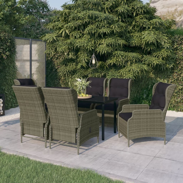  7 Piece Patio Dining Set Brown A949-3099652