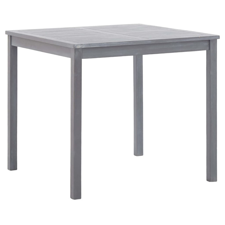  Patio Table Gray 31.5"x31.5"x29.1" Solid Acacia Wood A949-46324