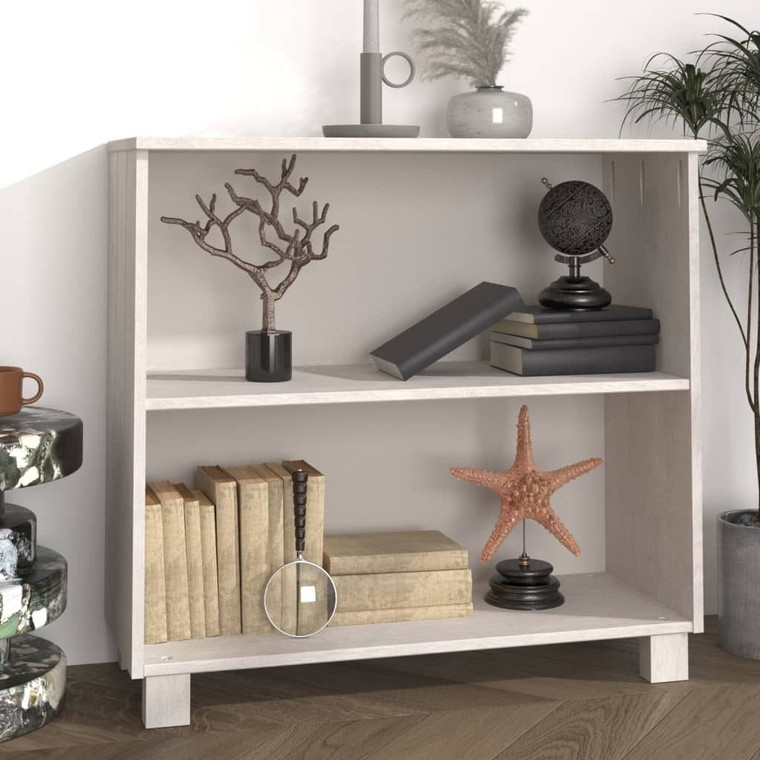  Sideboard HAMAR White 33.5"x13.8"x31.5" Solid Wood Pine A949-340501