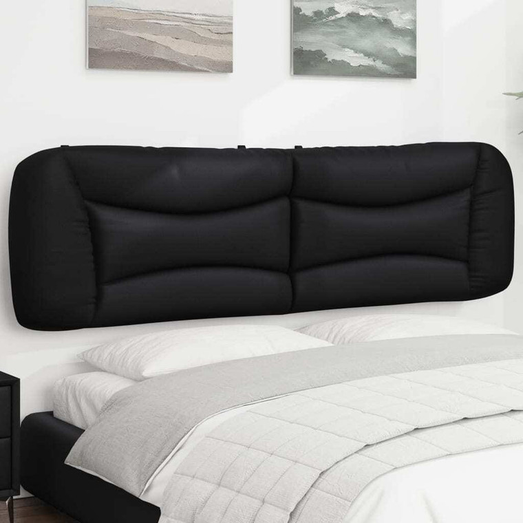  Headboard Cushion "Hvar" Black 72" Faux Leather A949-374614