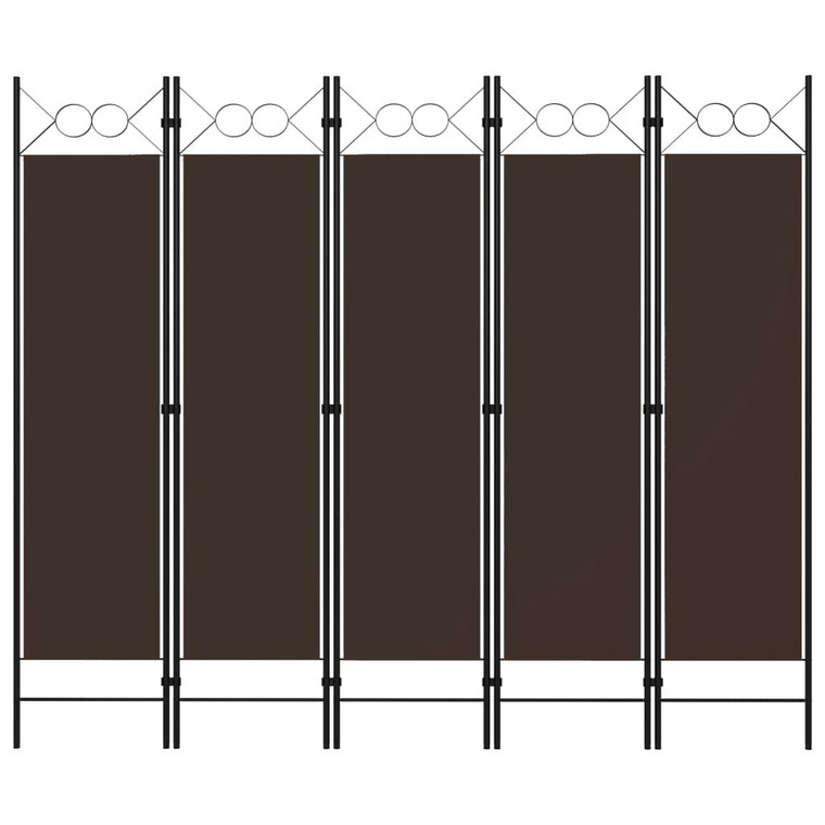  5-Panel Room Divider Brown 78.7"x70.9 A949-320708