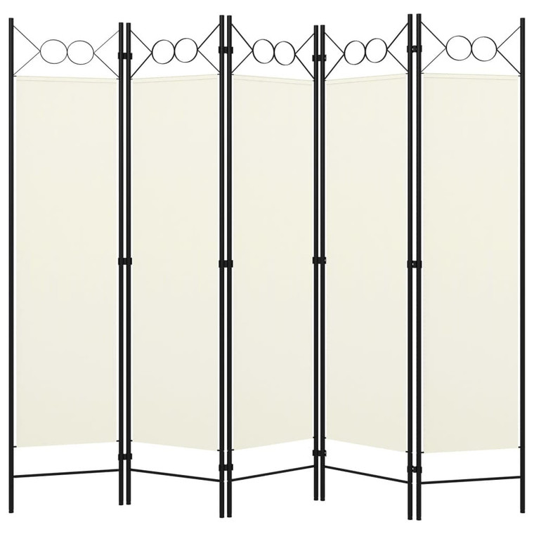  5-Panel Room Divider White 78.7"x70.9 A949-320707