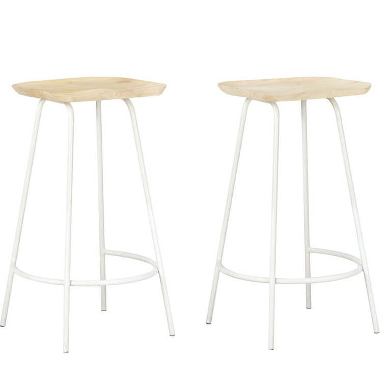  Bar Stools 2 pcs Solid Mango Wood A949-320649