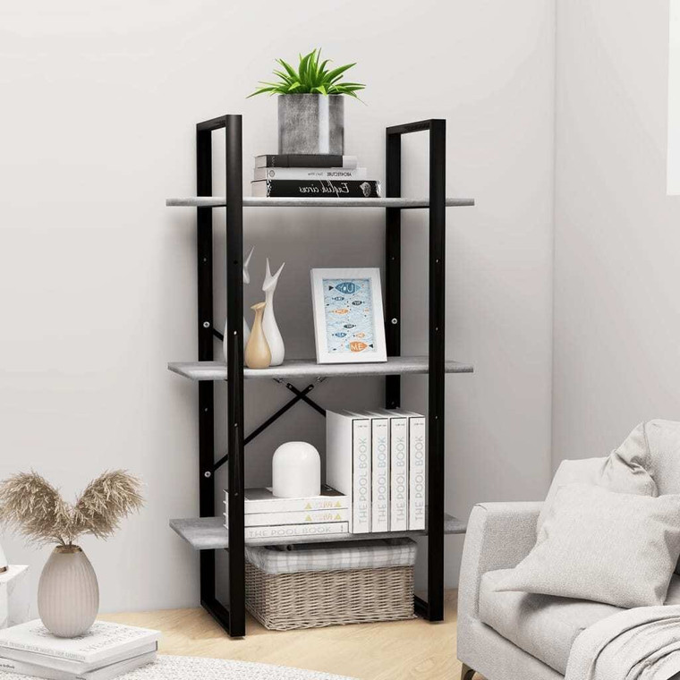  Storage Shelf Concrete Gray 23.6"x11.8"x41.3" Engineered Wood A949-806511