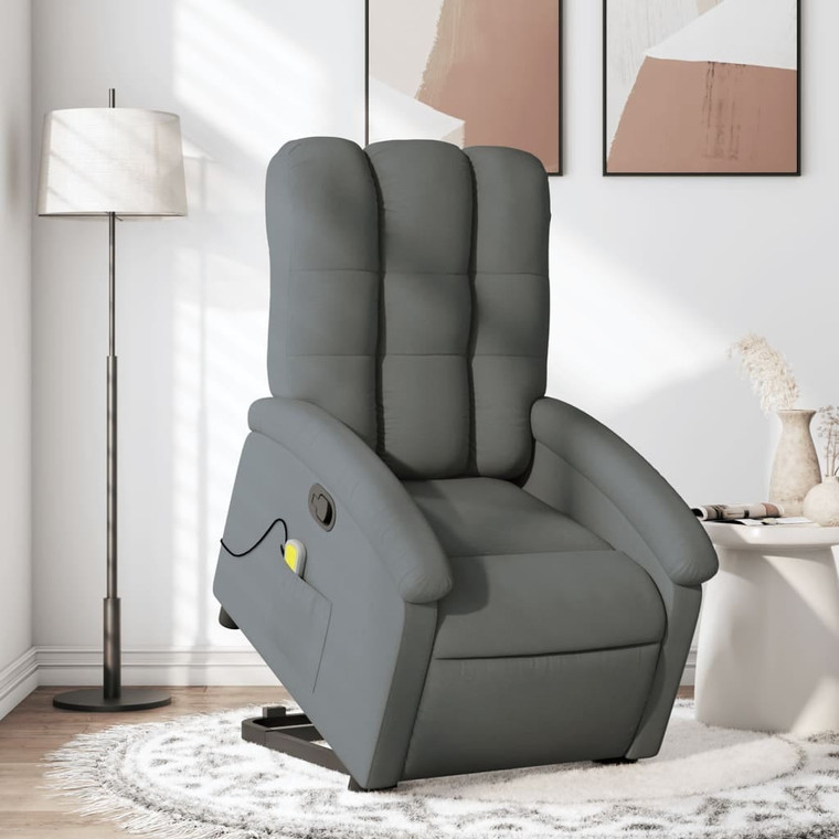  Stand up Massage Recliner Chair Dark Gray Fabric A949-3205883