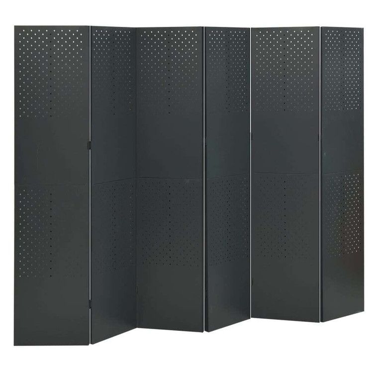  6-Panel Room Divider Anthracite 94.5"x70.9" Steel A949-335906