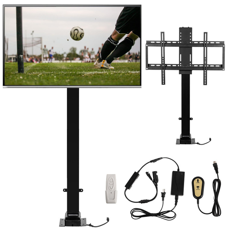 Motorized TV Lift with Swivel, Adjustable Height 28.74-68.11 Inch for 32-70 Inch TVs, Remote Contro E415-SHC340D1000BSJDSJV1