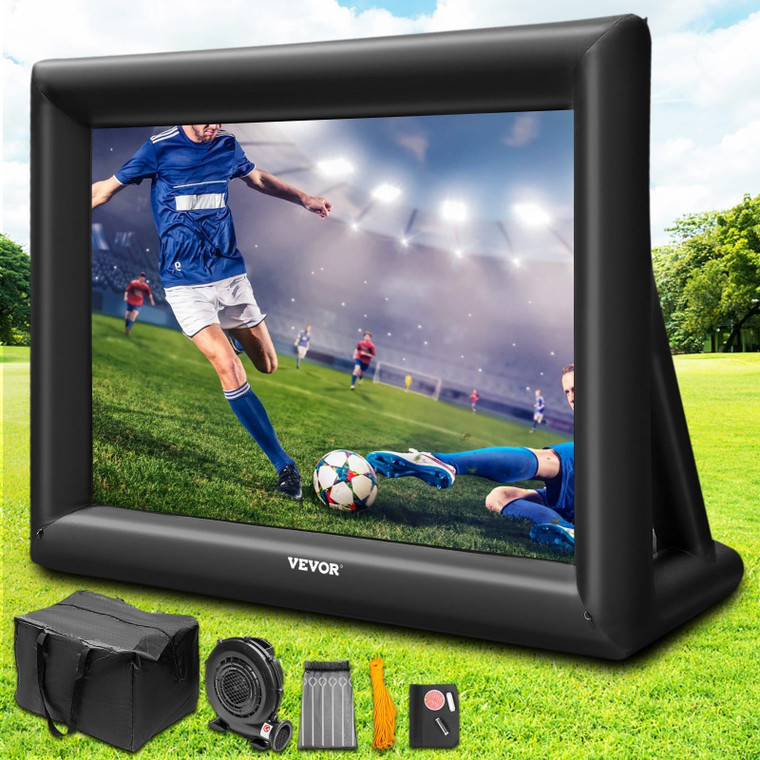 Inflatable Movie Screen 20FT Inflatable Projector Screen for outside with 350W Air Blower Inflatabl E415-QTYPS20FT110V32ESV1