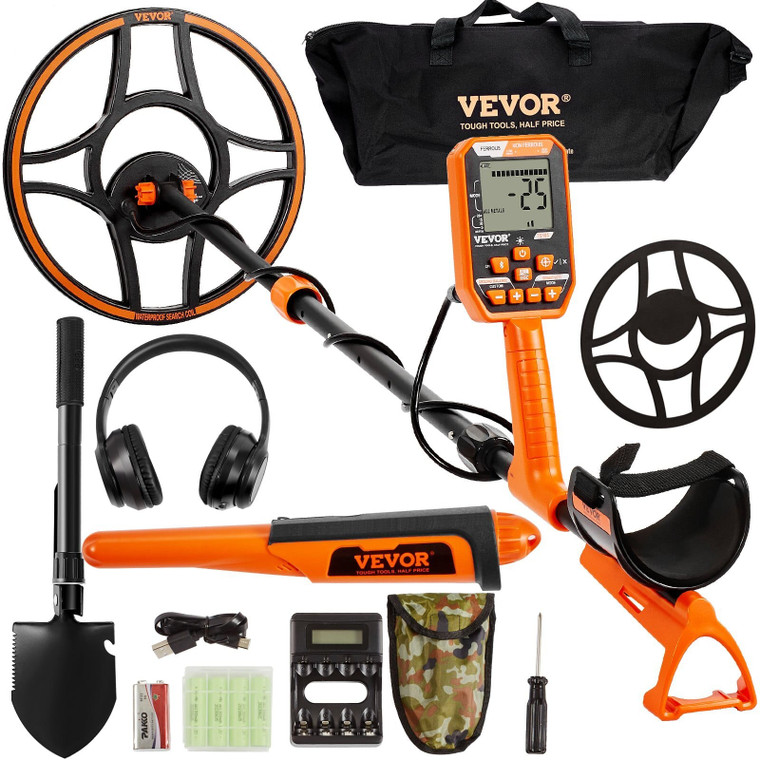 Waterproof Metal Detector, 12" Coil, Professional Rechargeable Gold Detector, 39-50 in Adjustable w E415-YJSJSTCQ126981HYDV0