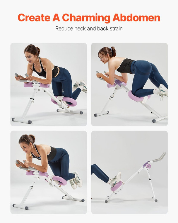 AB Workout Machine, Ab Workout Equipment at Home Gym, Core & Abdominal Trainers for Women, 330 lbs  E415-JFJZGDHGDHKXXP0K7V9