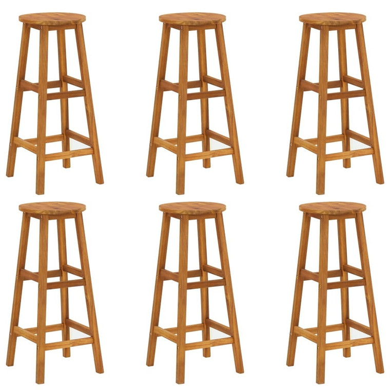 Bar Stools 6 pcs Solid Acacia Wood A949-310287