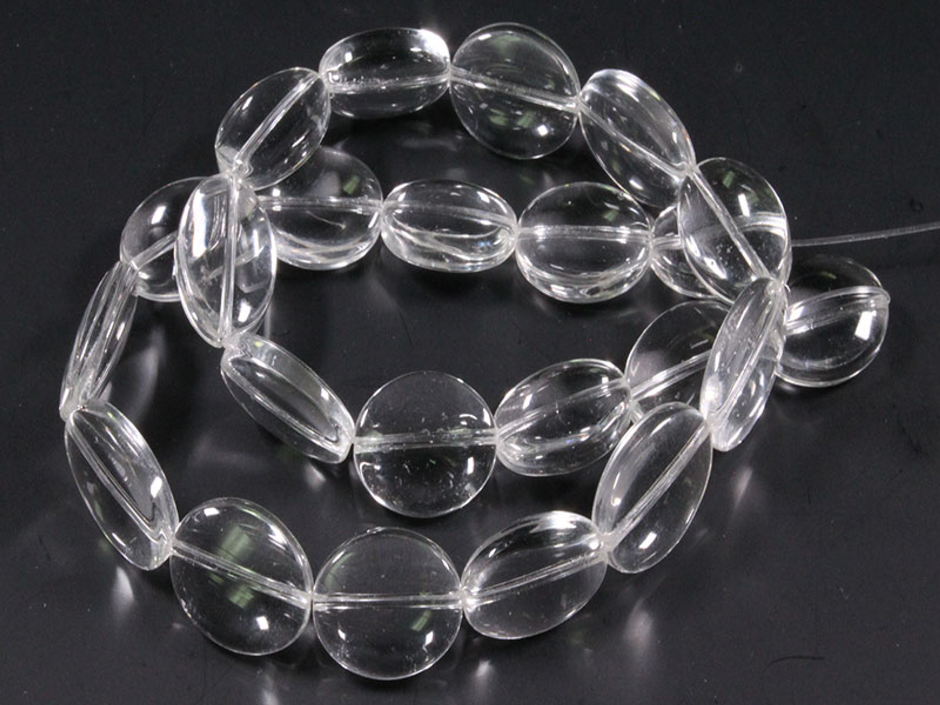 13x18mm Crystal Puff Oval Beads 15.5